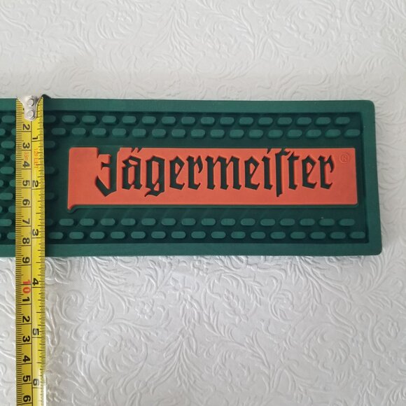 Jagermeister Green Orange Rubber Spill Rail Bar Mat 20.25""x3.5" (#1) - Picture 8 of 8